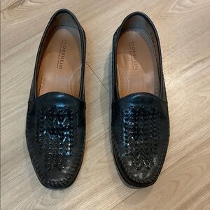 Florsheim Black Woven Leather Men's Slip-Ons